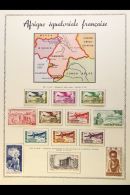 FRENCH EQUATORIAL AFRICA AIR POST ISSUES 1937-1947 Fine Mint All Different Collection On Pages, Inc 1939 4.50f... - Autres & Non Classés