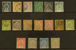 CONGO 1892-1900 Peace And Commerce Issue Complete, SG 17/33 (Yvert 12/24, 42/45), Very Fine Used (17 Stamps) For... - Sonstige & Ohne Zuordnung