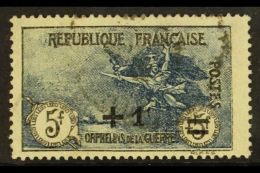 1922 1f On 5+5f  Black & Blue "Orphan Relief", Yv 169, SG 395, Fine Used For More Images, Please Visit... - Autres & Non Classés