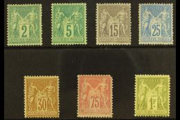 1876 Peace And Commerce Type II ("N" Under "U") 2c Green, 5c Bluish Green, 15c Grey-lilac, 25c Ultramarine, 30c... - Otros & Sin Clasificación