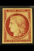 1849 1fr Carmine Ceres, SG 19 (Yvert 6), Very Fine Unused. A Beautiful Stamp With Fresh Original Appearance And 4... - Other & Unclassified