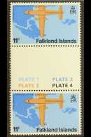 1979 11p Opening Of Stanley Airport WATERMARK TO LEFT Variety, SG 361w, Very Fine Never Hinged Mint Vertical... - Falklandeilanden