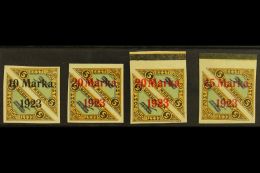 1923 Air Surcharges On Imperf Pairs Complete Set Inc 20m On 5m+5m Both Colours (Michel 43/45 B Inc 44 Ba+b, SG... - Estonia