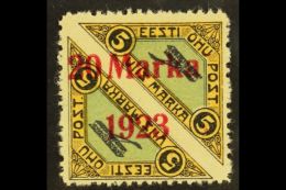1923 20m On 5m+5m Air Surcharge Perf 11½ (Michel 44 Aa, SG 47a), Fine Mint With Usual Irregular Gum, Fresh... - Estonia