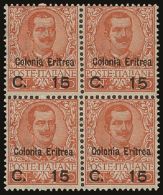 1905 15c On 20c Orange, Sass 30, Superb NHM Block Of 4. For More Images, Please Visit... - Erythrée