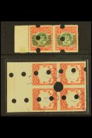1924 PROOFS For The 35c Olive-green And Rose "Senora Morazan" Issue, As SG 757 Or Scott 502, A Perf Horiz Pair... - El Salvador