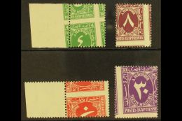 1927 OBLIQUE PERFORATIONS Postage Due 4m Yellow Green, 8m, 10m And 30m, Mint Never Hinged. (4) For More Images,... - Sonstige & Ohne Zuordnung