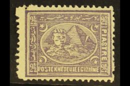 1874-5 2½pi Violet, Bulaq Printing, Perf.12½, CLEFT PYRAMID VARIETY From Position 1 On Sheet, SG 40,... - Other & Unclassified