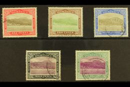 1903-07 Chalky Paper "Roseau" Set From 1d To 1s, SG 28a, 29a, 30a, 31b & 33a, Very Fine Used (5 Stamps) For... - Dominique (...-1978)