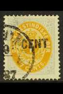 1887 1c On 7c Yellow-ochre & Slate-lilac Surcharge (Facit 23a, SG 36), Fine Used, Fresh. For More Images,... - Dänisch-Westindien