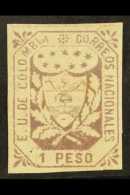 1864 1p Red-violet (Scott 34, SG 30), Fine Mint, Four Good Margins, Fresh & Attractive. For More Images,... - Colombia