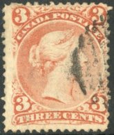 1868 3c Brown Red On LAID PAPER, SG 58a, Tiny Thin Spot Otherwise Superb Used. For More Images, Please Visit... - Sonstige & Ohne Zuordnung