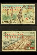 1961 5s On 100f & 10s On 200f Air "Republique Federale" Overprints SMALL NUMERALS Varieties, Yvert 49a/50a,... - Otros & Sin Clasificación