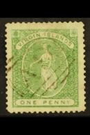 1878 1d Green, Variety "wmk Upright", SG 22b, Very Fine Used. For More Images, Please Visit... - Iles Vièrges Britanniques