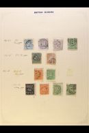 1860-1907 USED COLLECTION On Leaves, Inc 1860-63 4c, 12c (x2) & 24c, 1862-65 2c (x2), 4c, 12c & 24c (x3),... - Brits-Guiana (...-1966)