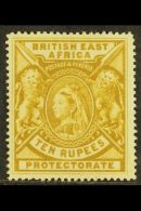 1897-1903 10r Yellow-bistre WATERMARK REVERSED Variety, SG 97x, Fine Mint Good Part Og, Lovely Fresh Colour, Very... - Britisch-Ostafrika