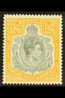 1938-53 12s6d Grey & Pale Orange KGVI Key Plate Perf 13 Chalky Paper, SG 120e, Very Fine Mint, Very Fresh, Ex... - Bermudas