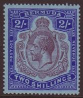 1924-32 2s Purple And Bright Blue With Variety BROKEN CROWN AND SCROLL, SG 88b, Very Fine Mint. For More Images,... - Bermudas