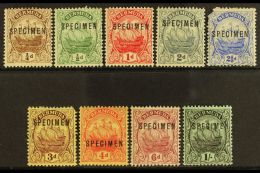 1910  Caravel Set Overprinted "Specimen", SG 44s/51s, 2½d And 3d Corner Faults Otherwise Fine To Very Fine... - Bermudes