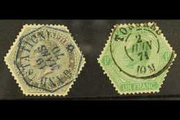 TELEGRAPH STAMPS 1866 50c Grey And 1fr Green, Michel 1/2 (Cob TG1/2), SUPERB USED. Lovely Quality (2 Stamps) For... - Sonstige & Ohne Zuordnung