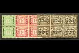 POSTAGE DUES 1926 Set Complete, SG D1/3, In Mint Blocks Of 6 (some Toning /staining On 1d Block) Otherwise Fine... - Andere & Zonder Classificatie