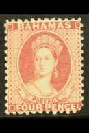 1882 4d Rose, Wmk CA, Perf 12, SG 41, Fresh Mint. Blunt Corner Perf Bottom Right Otherwise A Beautiful Stamp. For... - Otros & Sin Clasificación