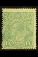 1918-23 1s4d Dull Greenish Blue KGV, SG 66a, Centred Low & Left, Never Hinged Mint. For More Images, Please... - Other & Unclassified