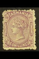 TASMANIA 1871-78 5s Purple Perf 11½, SG 149, Fine Mint. For More Images, Please Visit... - Otros & Sin Clasificación