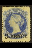 SOUTH AUSTRALIA 1876-00 3d On 4d Ultramarine Perf 11½-12½, SG 112, Fine Mint. For More Images,... - Sonstige & Ohne Zuordnung