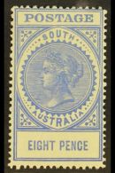 SOUTH AUSTRALIA 1904-11 8d Dull Ultramarine With Value Closer (15¼mm), SG 285ba, Lightly Hinged Mint. For... - Autres & Non Classés