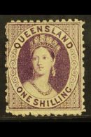 QUEENSLAND 1868-78 1s Purple Perf 12, SG 109, Mint No Gum, Lovely Fresh Stamp. For More Images, Please Visit... - Sonstige & Ohne Zuordnung