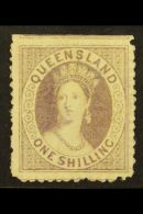 QUEENSLAND 1868-74 1s Mauve Perf 13, SG 73, Lightly Hinged Mint JUMBO Example With Complete Internal Perfs At Top.... - Sonstige & Ohne Zuordnung