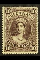 QUEENSLAND 1907-11 10s Blackish Brown, SG 311, Lightly Hinged Mint. For More Images, Please Visit... - Otros & Sin Clasificación