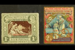 NEW SOUTH WALES 1897 Diamond Jubilee/ Hospital Charity "SPECIMEN" Set, SG 280s/81s, 1s With Tiny Corner Thin &... - Otros & Sin Clasificación