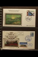 RAILWAYS 1983-89 Benham "Small Silk" Commemorative Covers Collection In A Dedicated Album. All Different, Super... - Sin Clasificación