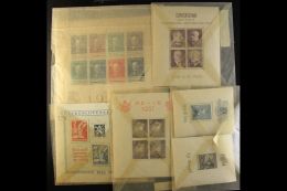 WORLD MINIATURE SHEETS HOARD An Old Box File Containing 1930's To 1950's Chiefly Never Hinged Mint Bulk Assembly,... - Other & Unclassified