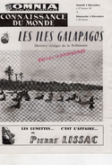 87 - LIMOGES-CONNAISSANCE DU MONDE- ZUBER  ILES GALAPAGOS- CINEMA OMNIA- HERMANN GEIGER- PIANISTE NIEDZIELSKI POLOGNE- - Programs