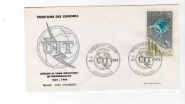 FDC - COMORES - PA N°14  (1965)  U.I.T - Storia Postale