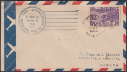 1936-CE-10 CUBA REPUBLICA 1936. SPECIAL CANCEL GIBARA DISCOVERY DESCUBRIMIENTO COLON COLUMBUS. - Lettres & Documents