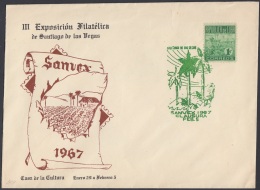 1967-CE-27 CUBA 1967. SPECIAL CANCEL SANTIAGO DE LAS VEGAS EXPO FILATELICA SANVEX CLAUSURA. - Cartas & Documentos
