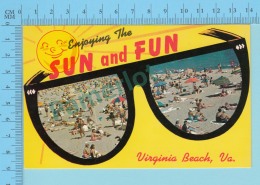 Virginia Beach VA. - Enjoy The Sun And Fun Multiview  - Postcard Post Card  -2 Scans - Virginia Beach