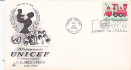 United Nations 1966 20th Anniversary Of UNICEF FDC - Autres & Non Classés