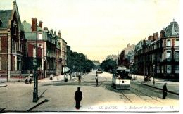 N°29747 -cpa Le Havre -le Boulevard De Strasbourg -tramway- - Strassenbahnen