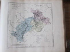 Ancienne Carte Géographique 1880  Departement Des  HAUTES  ALPES GAP BRIANCON EMBRUN VEYNES CHORGES - Cartes Géographiques