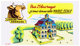 Fr V S/ Buvard Fromage La Vache Sérieuse  (N= 5) - Produits Laitiers