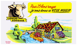 Fr V S/ Buvard Fromage La Vache Sérieuse  (N= 4) - Produits Laitiers