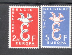 CEPT Taube über € Belgien  1117 - 1118 ** Postfrisch - 1958