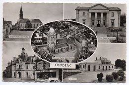 LOUDEAC--1955--Multivues (église,Mairie, Gare,Palais Justice) Cpsm 14 X 9  N°??? éd Artaud....à Saisir - Loudéac