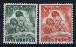Berlin:  Mi Nr 80 - 81  MNH/**/postfrisch/neuf Sans Charniere 1951  Tag Der Briefmarken - Neufs