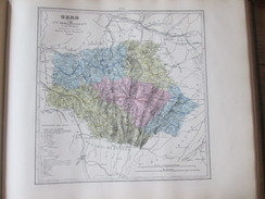 Carte Géographique 1880 Departement  Du GERS  Auch, Condom, L'Isle-Jourdain, Lectoure, Mirande - Cartes Géographiques